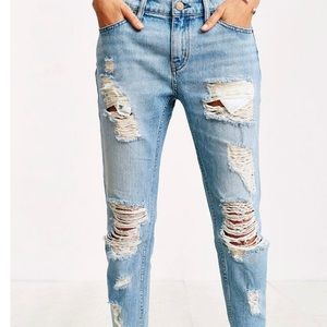 BDG destroyed slim boyfriend jeans